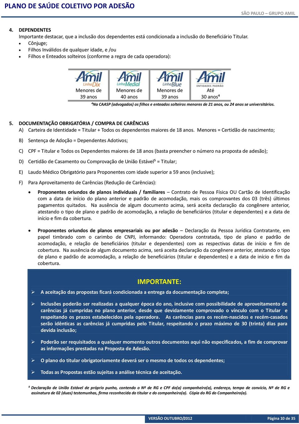 (advogados) os filhos e enteados solteiros menores de 21 anos, ou 24 anos se universitários. 5.