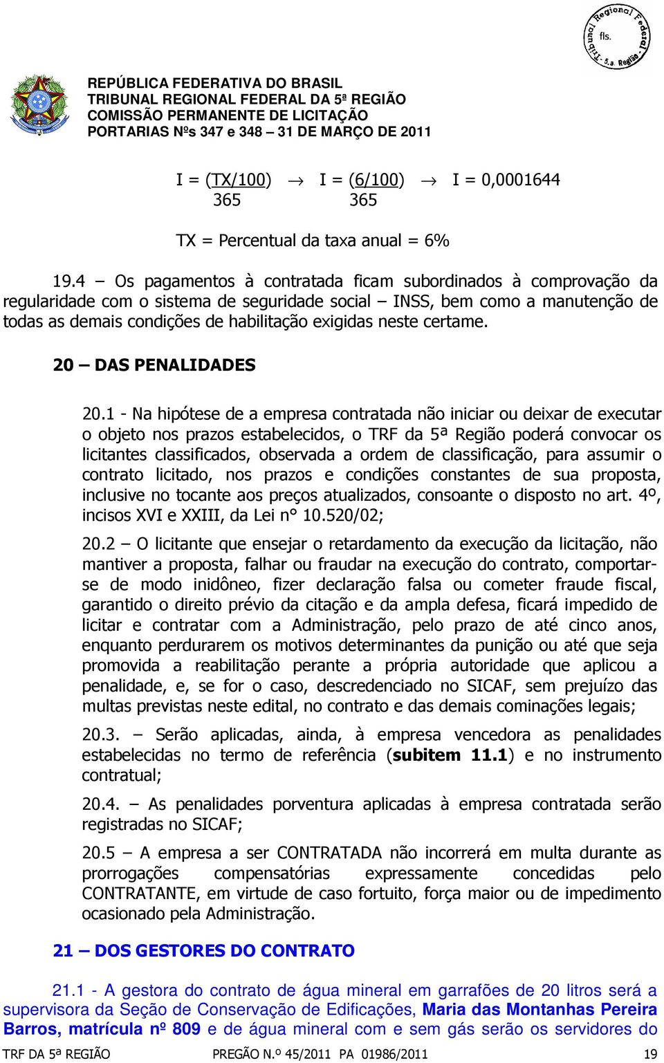 certame. 20 DAS PENALIDADES 20.