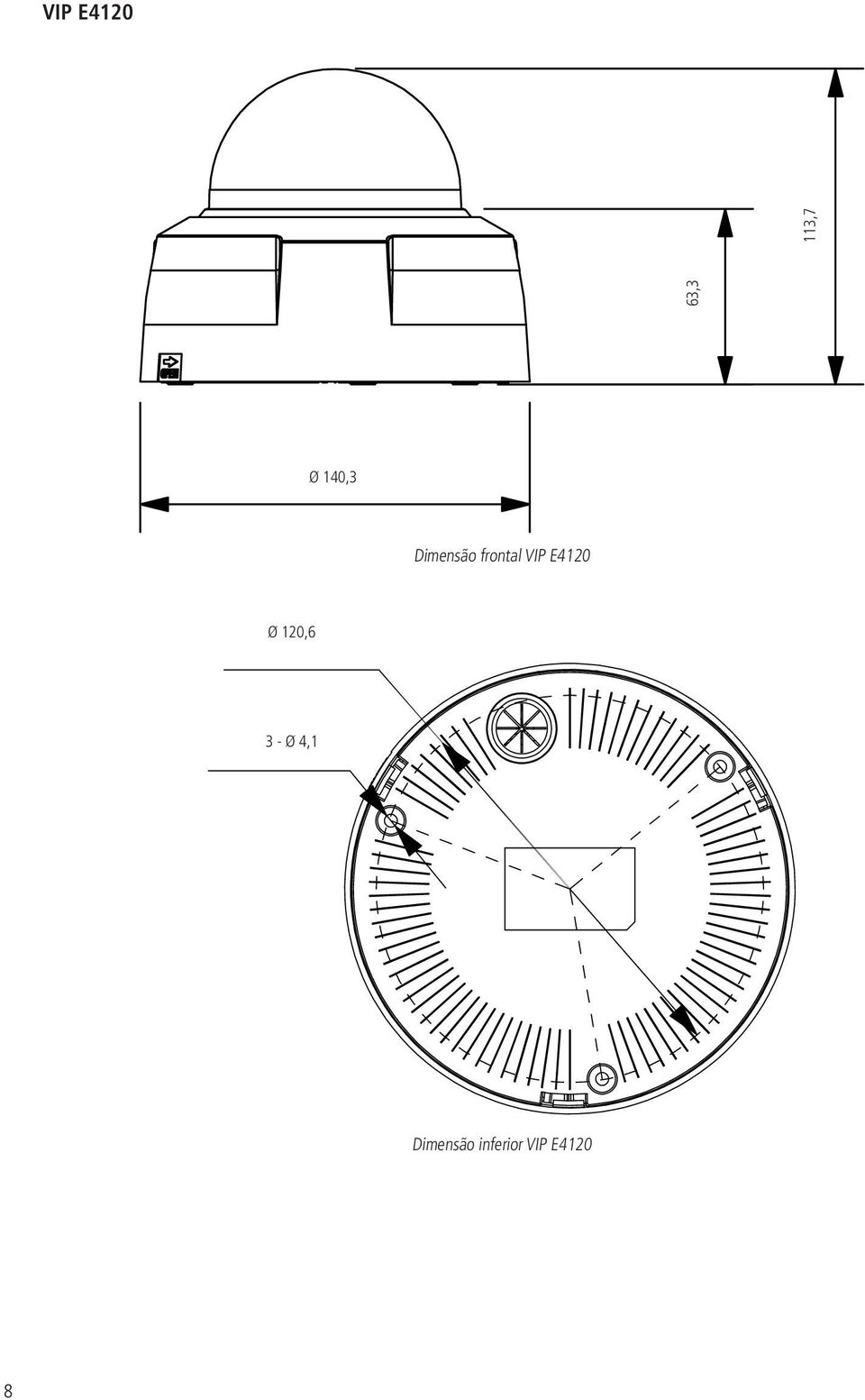 VIP E4120 Ø 120,6 3 - Ø