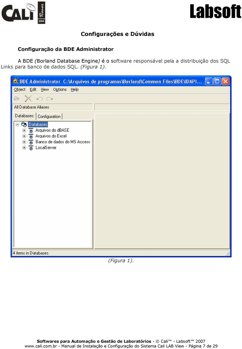 Links para banco de dados SQL. (Figura 1). (Figura 1). www.cali.com.