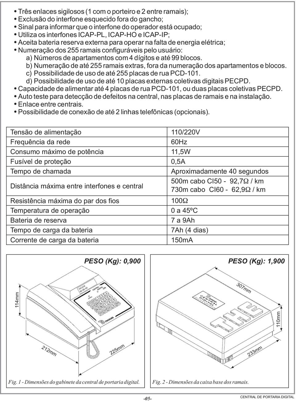 até 99 blocos. b) Numeração de até 255 ramais extras, fora da numeração dos apartamentos e blocos. c) Possibilidade de uso de até 255 placas de rua PCD-101.