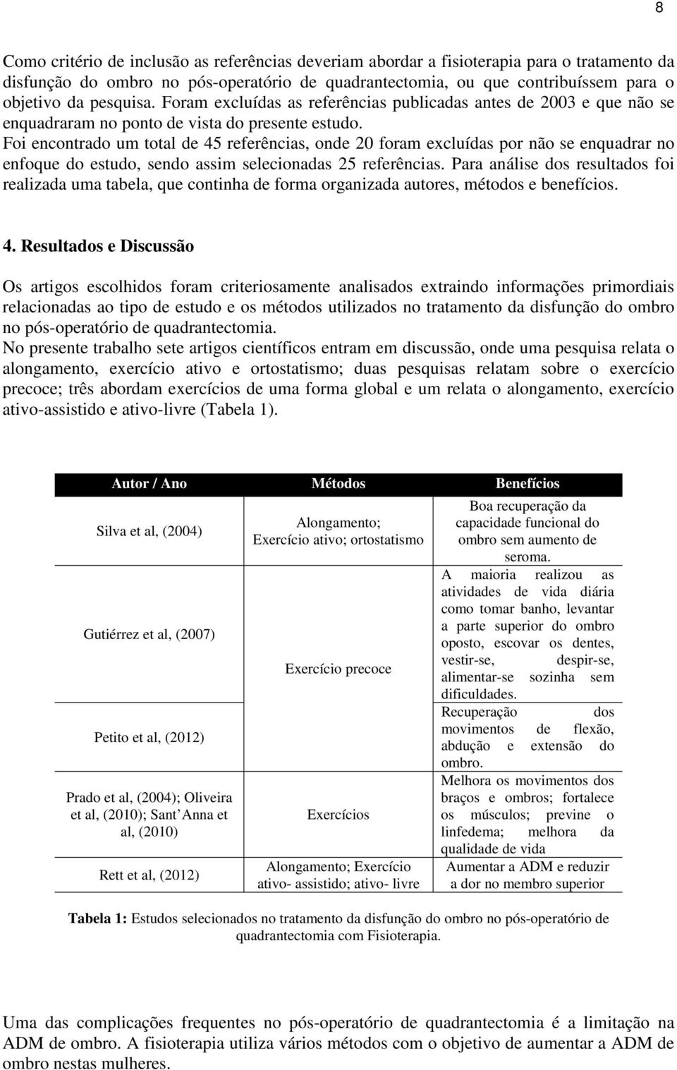 Foi encontrado um total de 45 referências, onde 20 foram excluídas por não se enquadrar no enfoque do estudo, sendo assim selecionadas 25 referências.