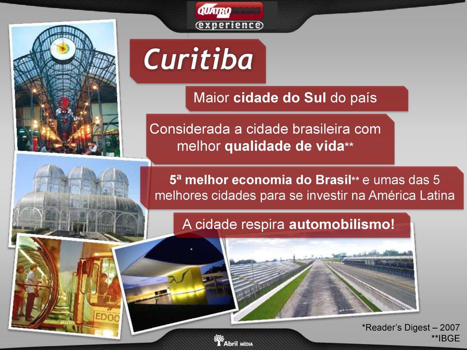 Brasil** e umas das 5 melhores cidades para se investir na