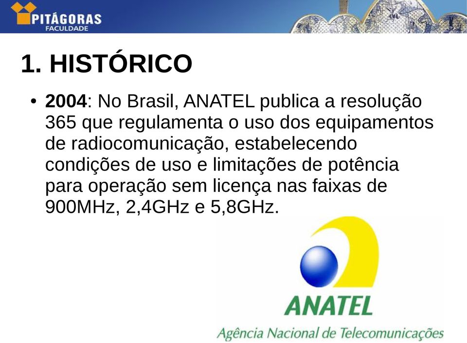 estabelecendo condições de uso e limitações de potência para