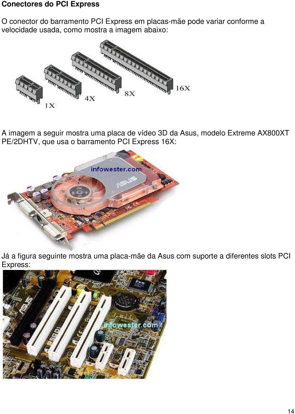 de vídeo 3D da Asus, modelo Extreme AX800XT PE/2DHTV, que usa o barramento PCI Express 16X: