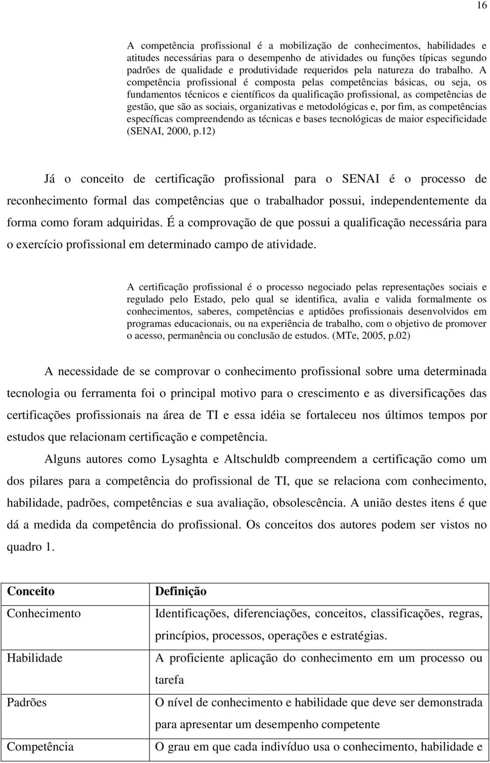 A competência profissional é composta pelas competências básicas, ou seja, os fundamentos técnicos e científicos da qualificação profissional, as competências de gestão, que são as sociais,