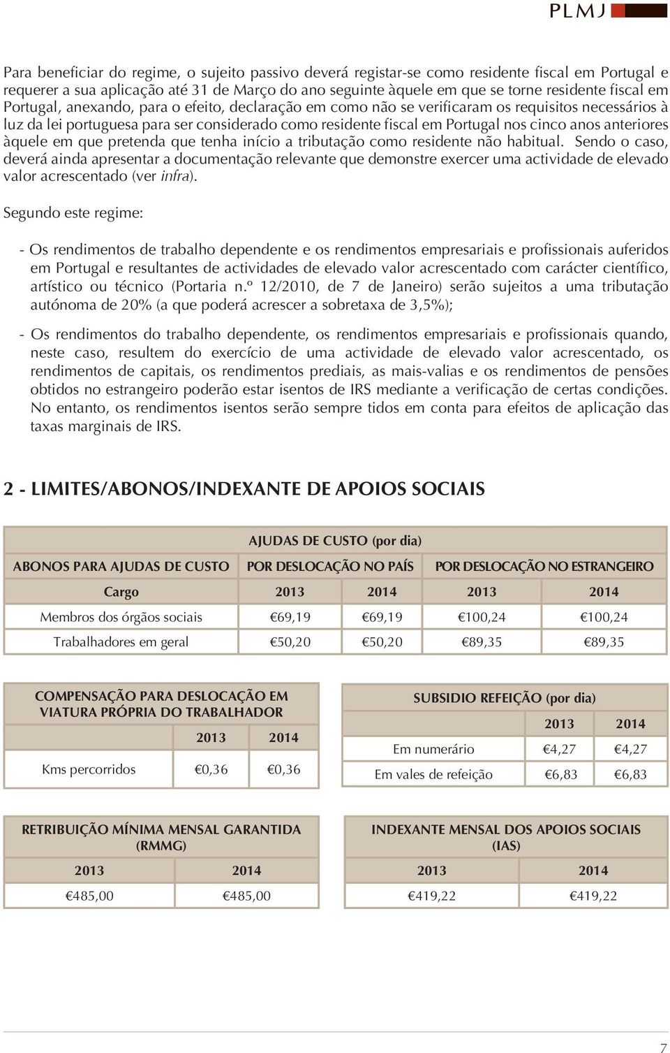 anteriores àquele em que pretenda que tenha início a tributação como residente não habitual.