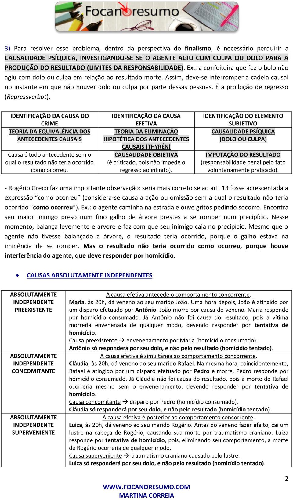 Assim, deve-se interromper a cadeia causal no instante em que não houver dolo ou culpa por parte dessas pessoas. É a proibição de regresso (Regressverbot).