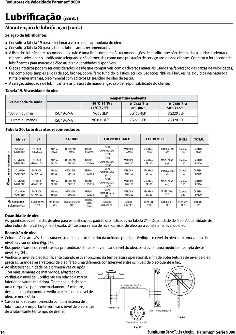 As recomendações de lubrificantes são destinadas a ajudar a orientar o cliente a selecionar o lubrificante adequado e são fornecidas como uma prestação de serviço aos nossos clientes.