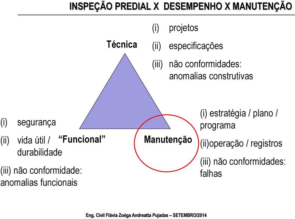 útil / Funcional durabilidade (iii) não conformidade: anomalias funcionais