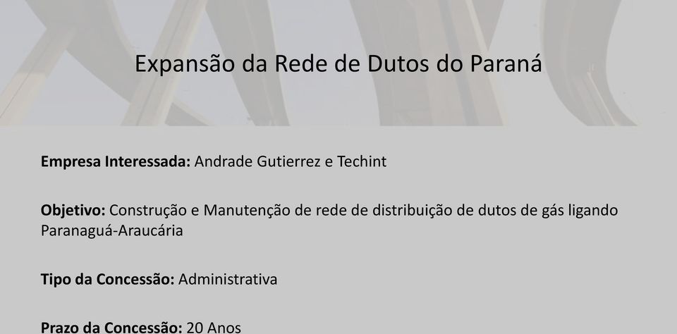 de rede de distribuição de dutos de gás ligando