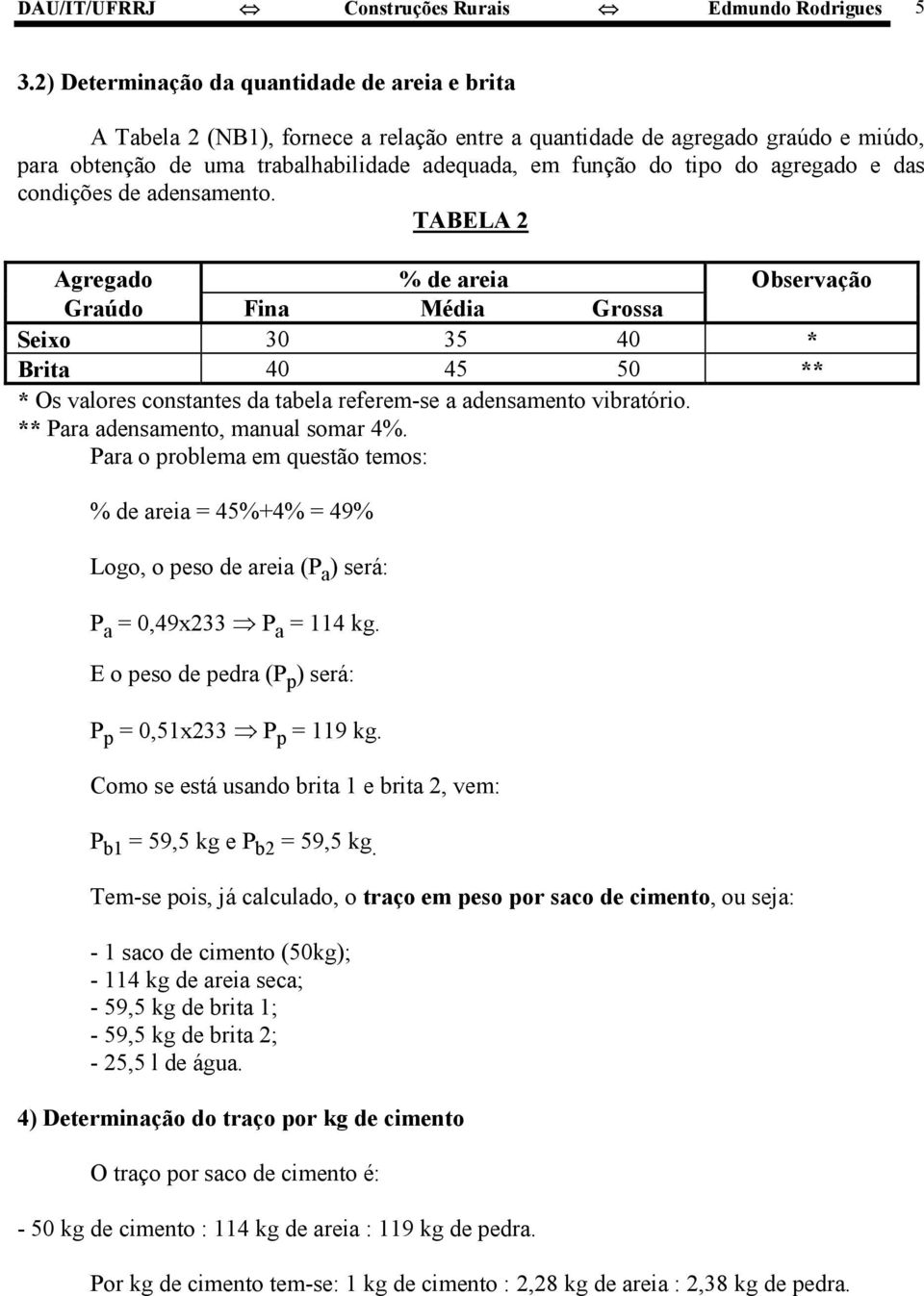 agregado e das condições de adensamento.