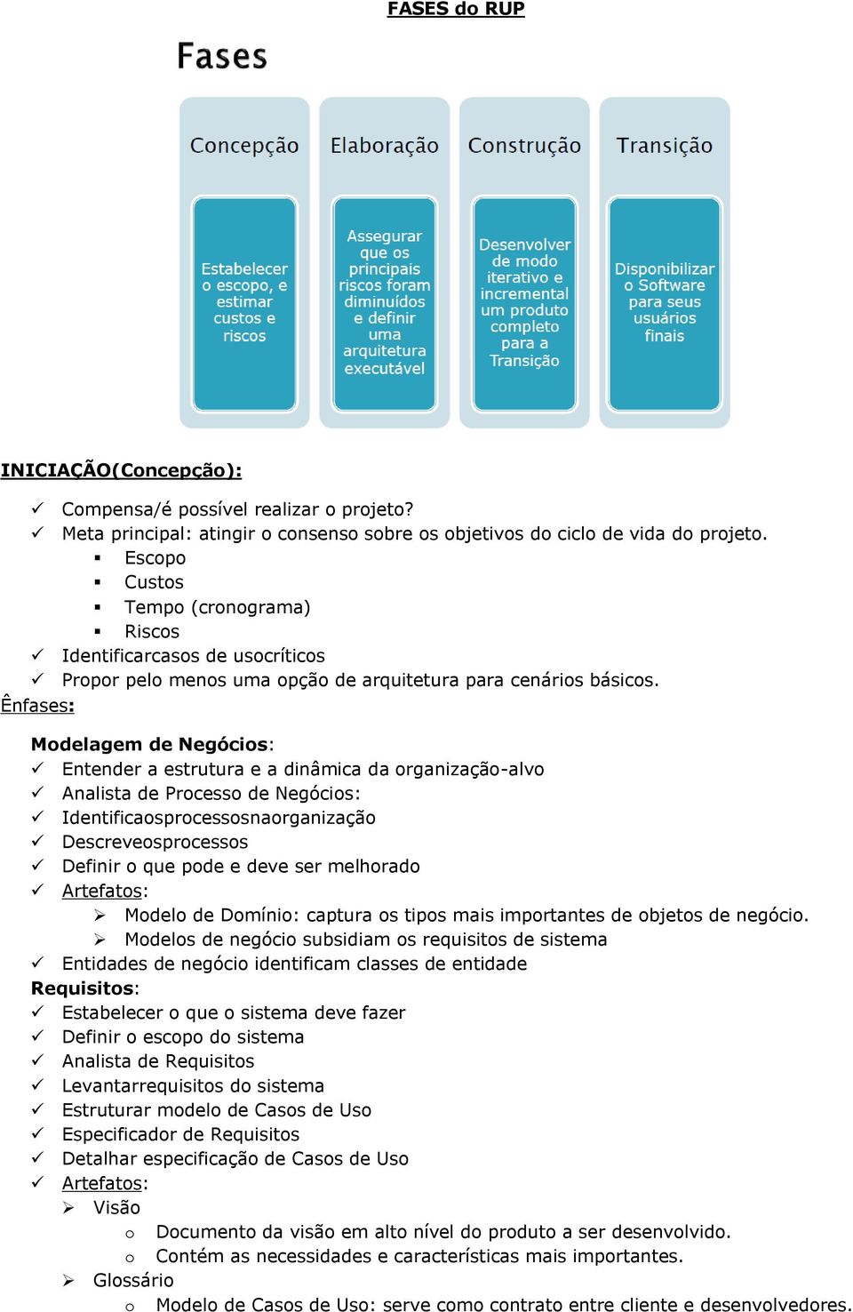 Ênfases: Modelagem de Negócios: Entender a estrutura e a dinâmica da organização-alvo Analista de Processo de Negócios: Identificaosprocessosnaorganização Descreveosprocessos Definir o que pode e