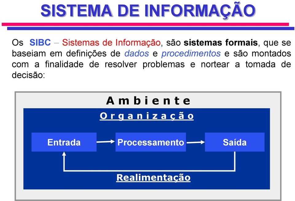 montados com a finalidade de resolver problemas e nortear a tomada de