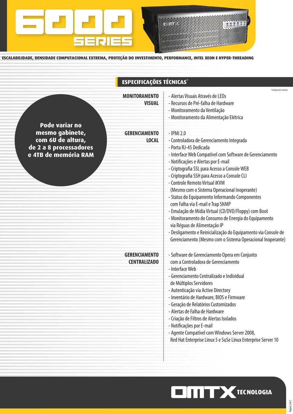 0 - Controladora de Gerenciamento Integrada - Porta RJ-45 Dedicada - Interface Web Compatível com Software de Gerenciamento - Notificações e Alertas por E-mail - Criptografia SSL para Acesso a