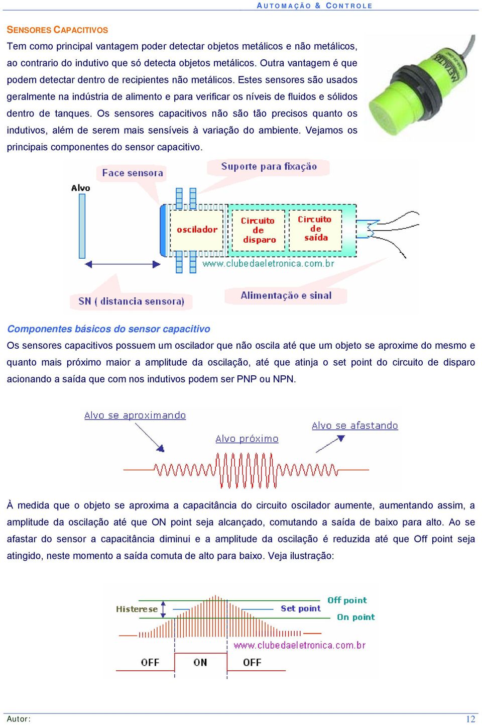 Estes sensores são usados geralmente na indústria de alimento e para verificar os níveis de fluidos e sólidos dentro de tanques.