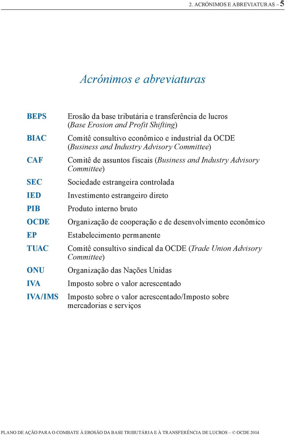 Sociedade estrangeira controlada Investimento estrangeiro direto Produto interno bruto Organização de cooperação e de desenvolvimento econômico Estabelecimento permanente Comitê