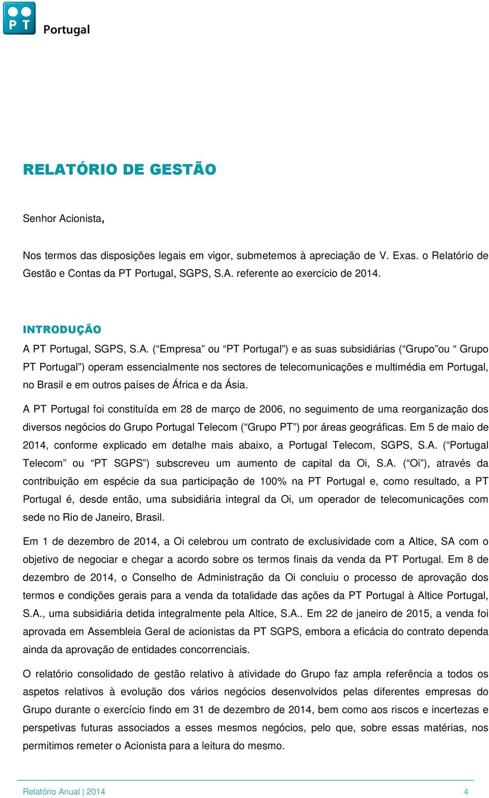 PT Portugal, SGPS, S.A.