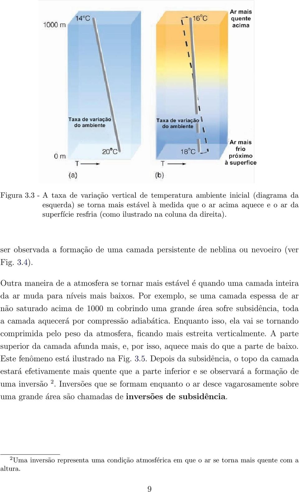 direita). ser observada a formação de uma camada persistente de neblina ou nevoeiro (ver Fig. 3.4).