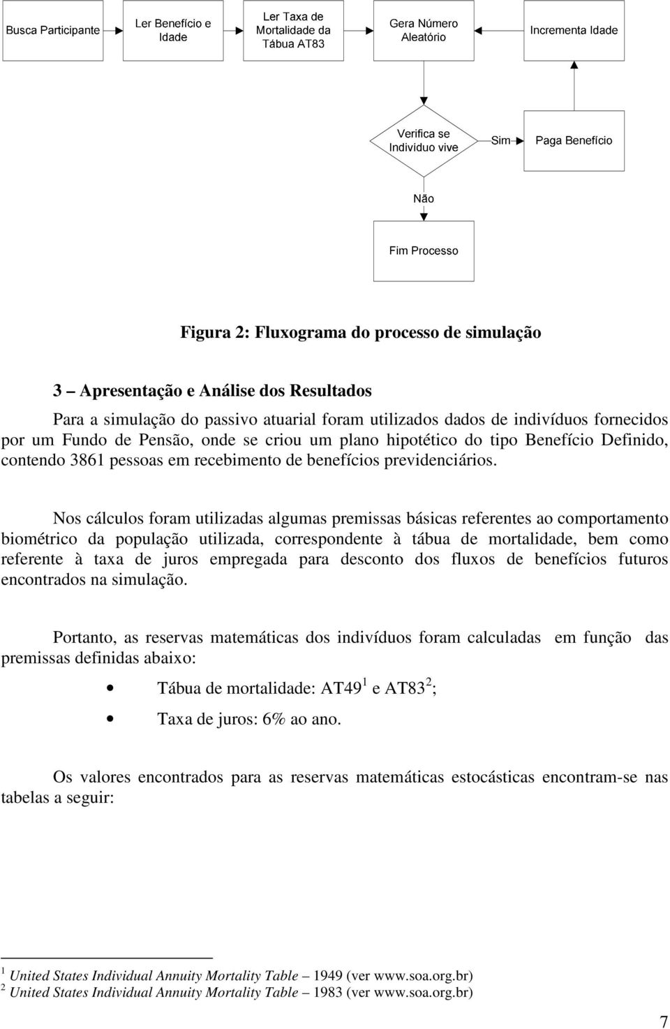 Nos cálculos foram utilizadas algumas premissas básicas referentes ao comportamento biométrico da população utilizada, correspondente à tábua de mortalidade, bem como referente à taxa de juros