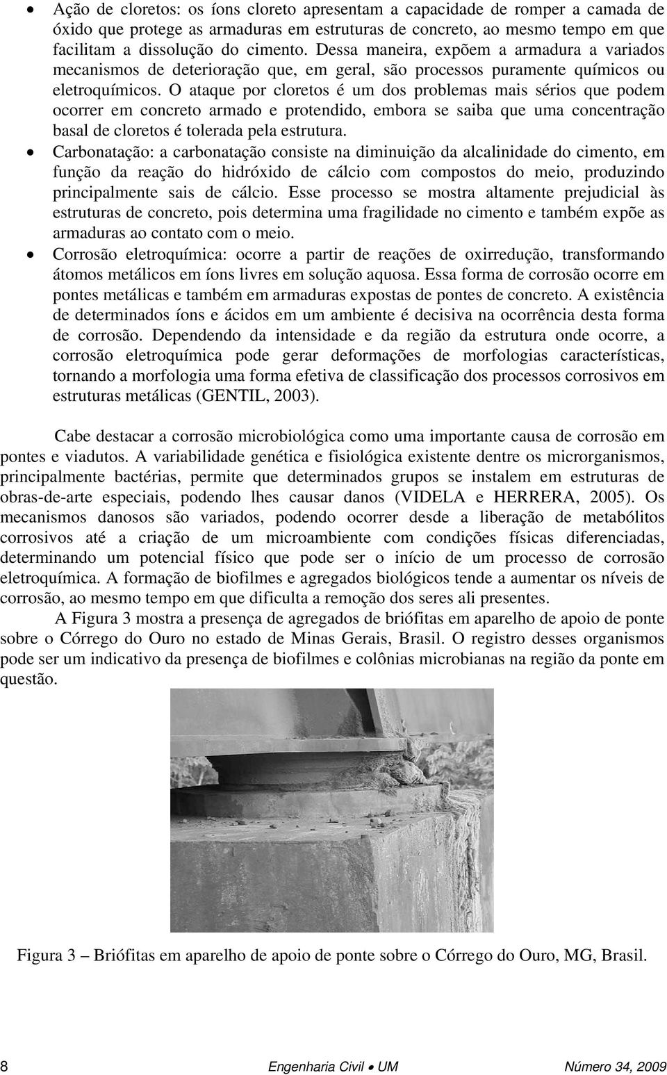 O ataque por cloretos é um dos problemas mais sérios que podem ocorrer em concreto armado e protendido, embora se saiba que uma concentração basal de cloretos é tolerada pela estrutura.