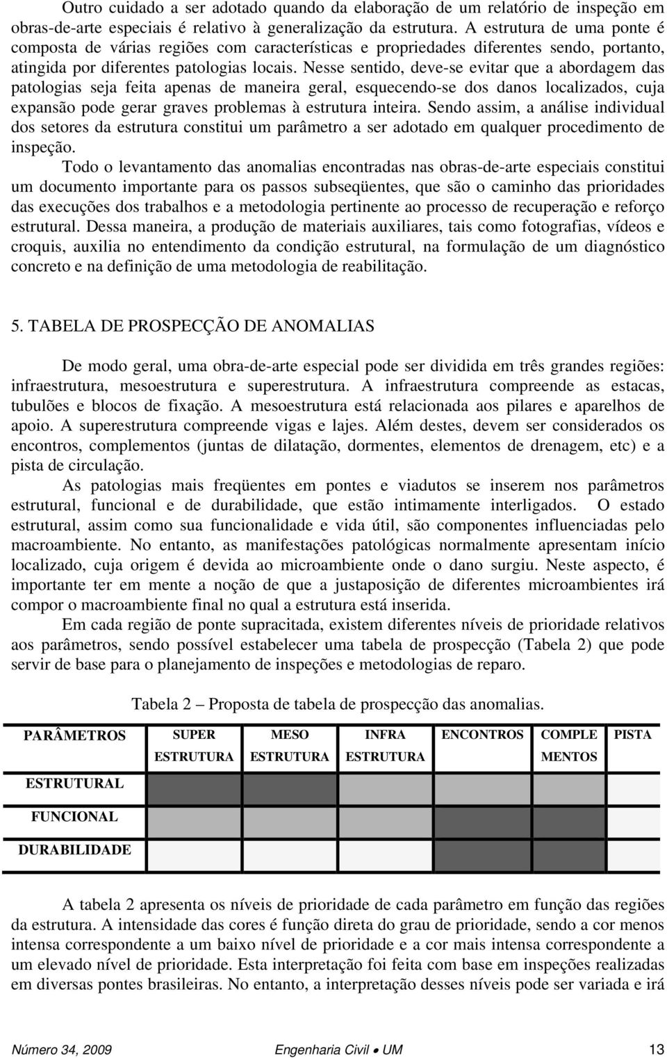 Nesse sentido, deve-se evitar que a abordagem das patologias seja feita apenas de maneira geral, esquecendo-se dos danos localizados, cuja expansão pode gerar graves problemas à estrutura inteira.