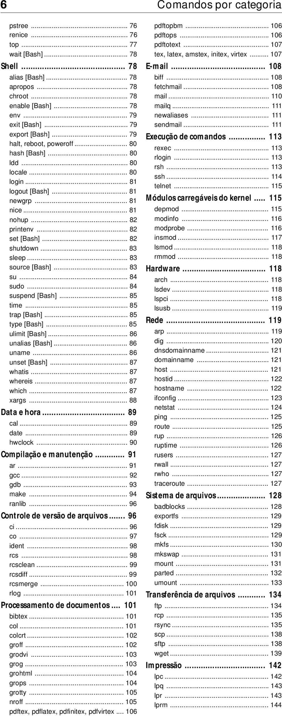 .. 83 source [Bash]... 83 su... 84 sudo... 84 suspend [Bash]... 85 time... 85 trap [Bash]... 85 type [Bash]... 85 ulimit [Bash]... 86 unalias [Bash]... 86 uname... 86 unset [Bash]... 87 whatis.