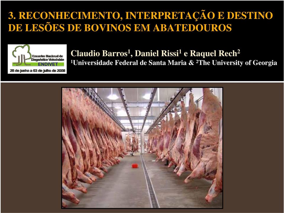 1, Daniel Rissi 1 e Raquel Rech 2 1 Universidade