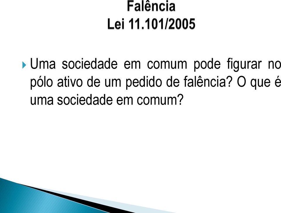 de um pedido de falência?