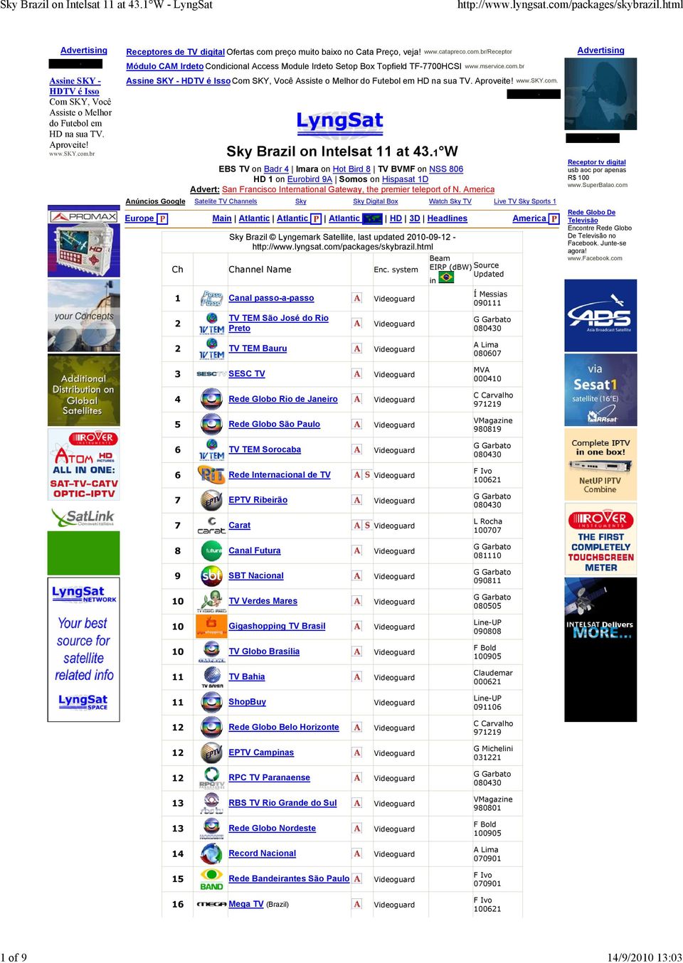 mservice.com.br Assine SKY - TV é Isso Com SKY, Você Assiste o Melhor do Futebol em na sua TV. Aproveite! www.sky.com. Sky Brazil on Intelsat 11 at 43.