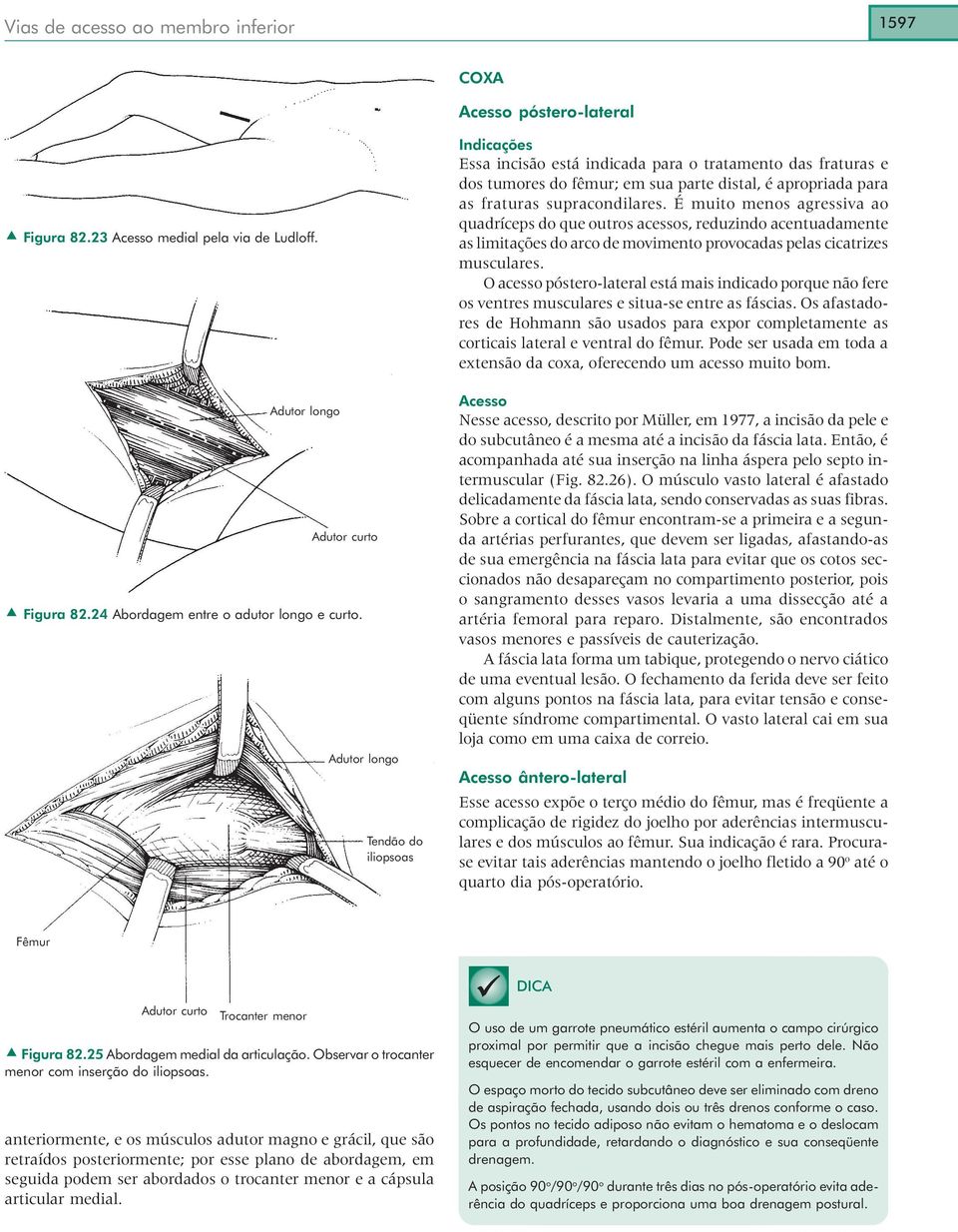 É muito menos agressiva ao quadríceps do que outros acessos, reduzindo acentuadamente as limitações do arco de movimento provocadas pelas cicatrizes musculares.