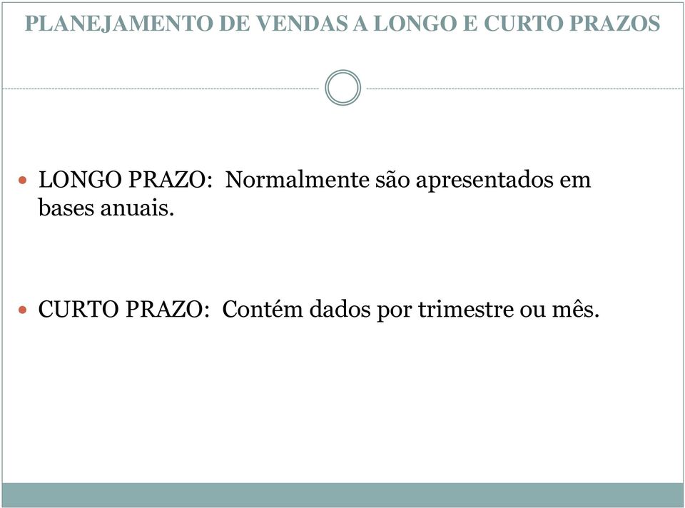 são apresentados em bases anuais.