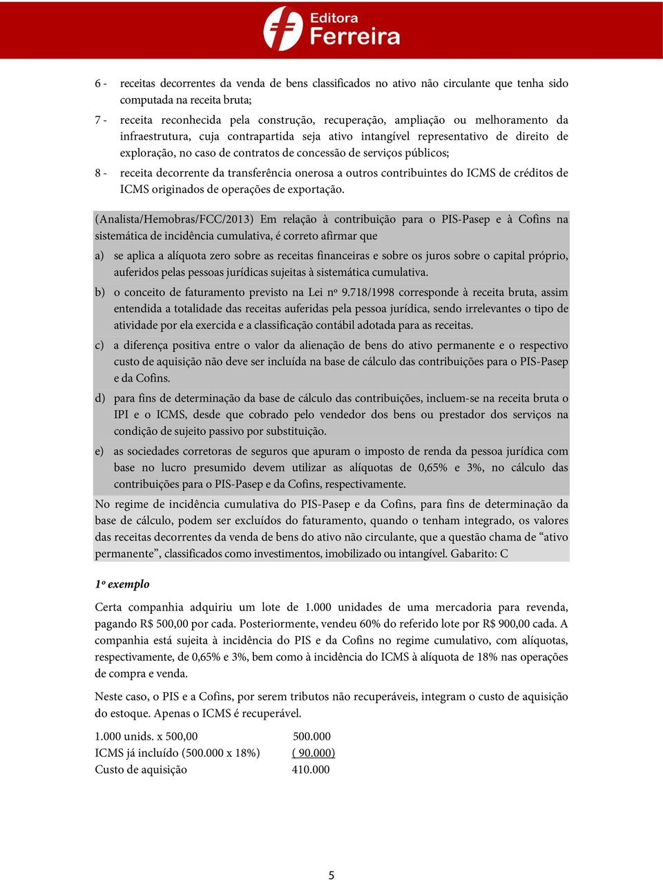 transferência onerosa a outros contribuintes do ICMS de créditos de ICMS originados de operações de exportação.