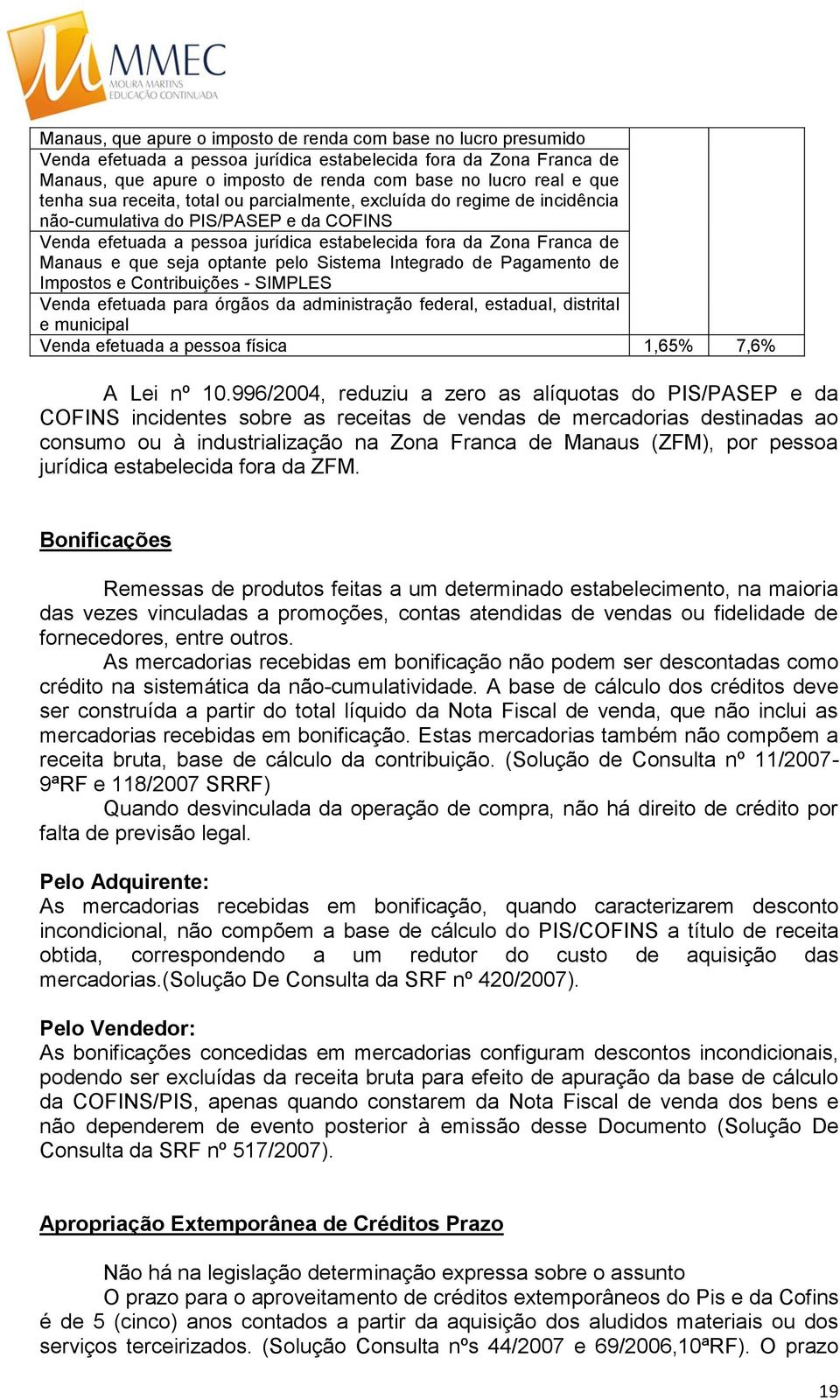 seja optante pelo Sistema Integrado de Pagamento de Impostos e Contribuições - SIMPLES Venda efetuada para órgãos da administração federal, estadual, distrital e municipal Venda efetuada a pessoa