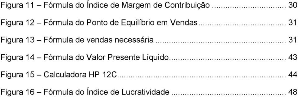 .. 31 Figura 13 Fórmula de vendas necessária.