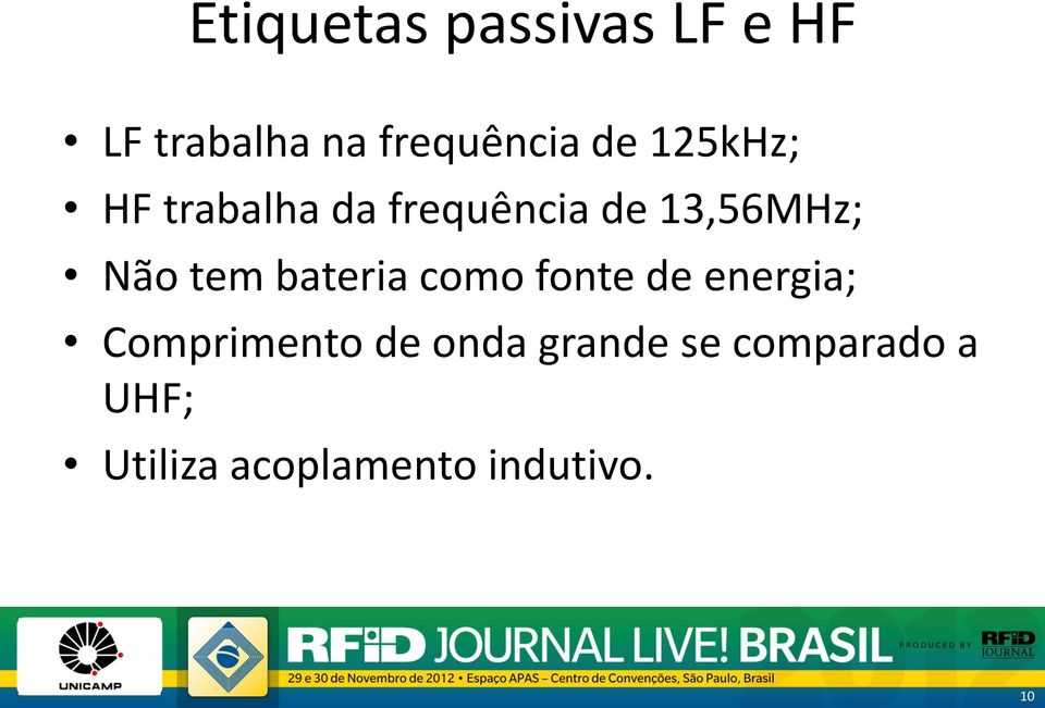 bateria como fonte de energia; Comprimento de onda