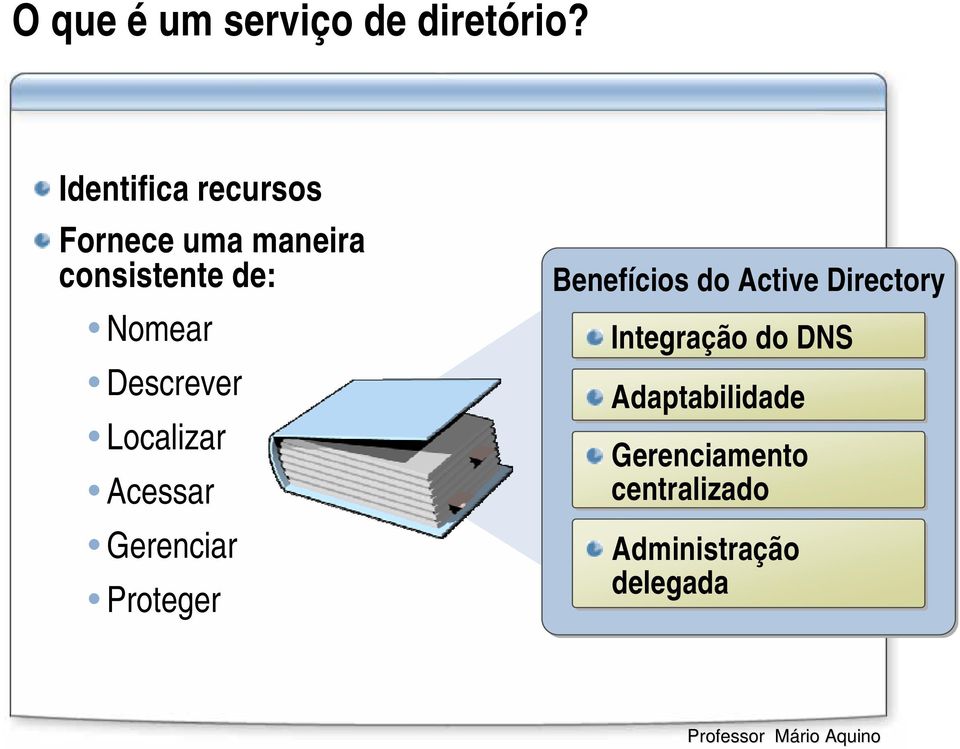 Descrever Localizar Acessar Gerenciar Proteger Benefícios do