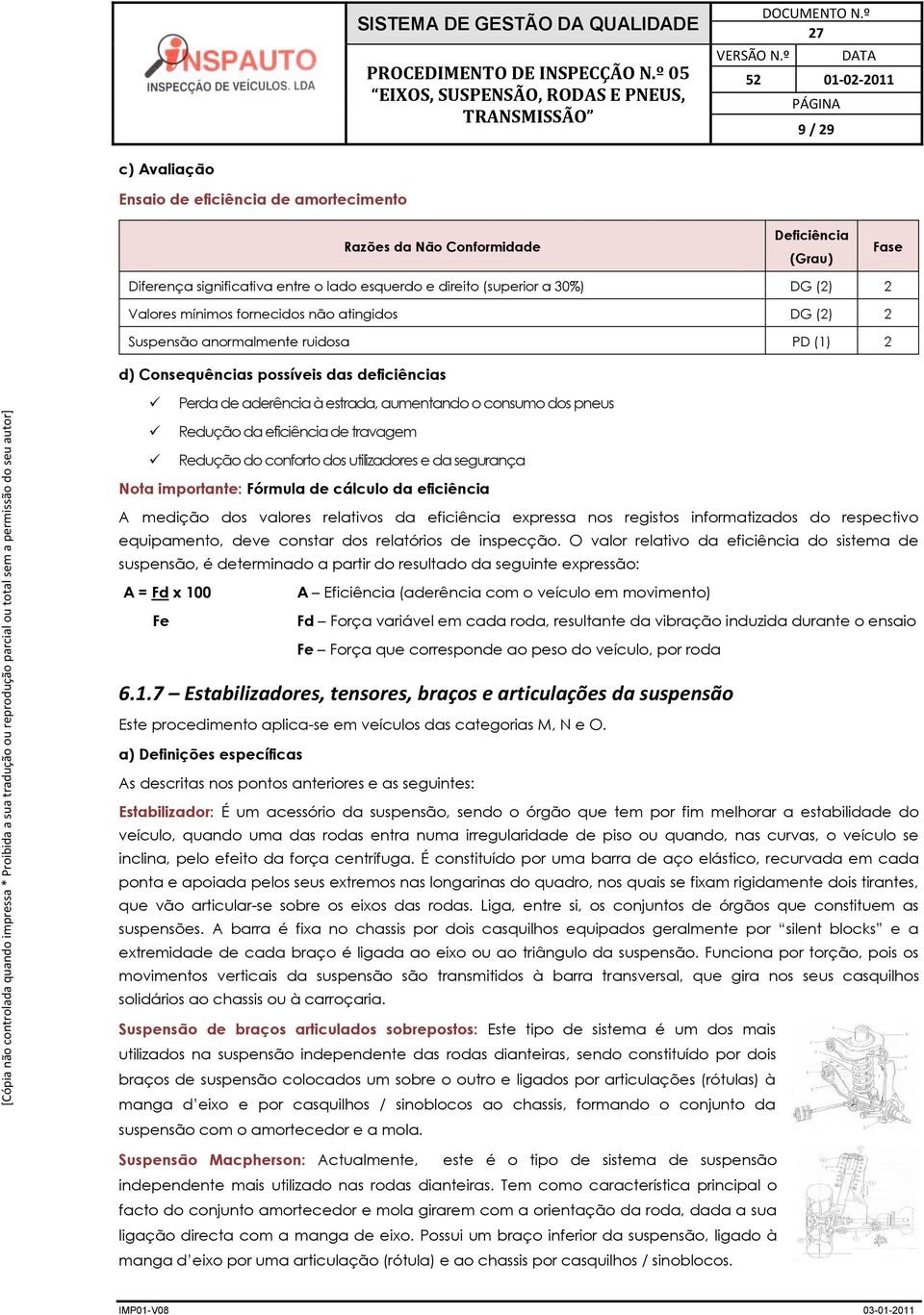 utilizadores e da segurança Nota importante: Fórmula de cálculo da eficiência A medição dos valores relativos da eficiência expressa nos registos informatizados do respectivo equipamento, deve