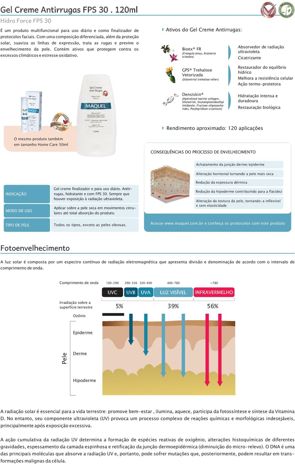 Contém ativos que protegem contra os excessos climáticos e estresse oxidativo.