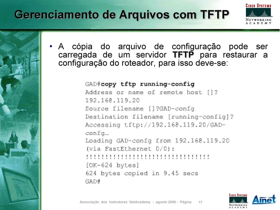 carregada de um servidor TFTP para