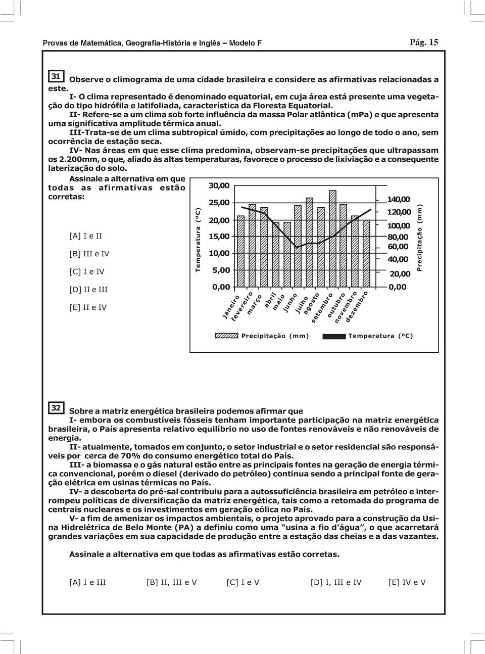 II- Refere-se a um clima sob forte influência da massa Polar atlântica (mpa) e que apresenta uma significativa amplitude térmica anual.