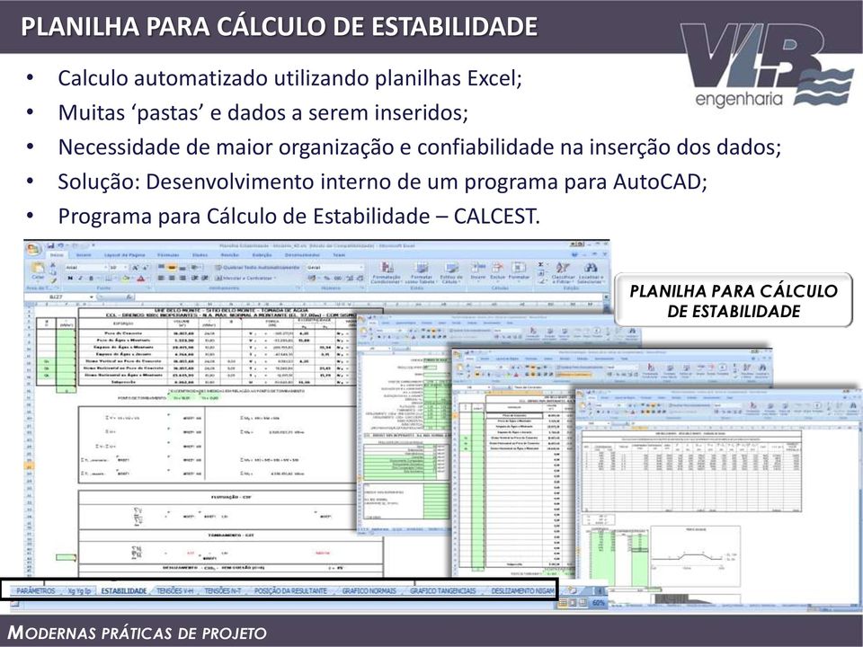 confiabilidade na inserção dos dados; Solução: Desenvolvimento interno de um programa