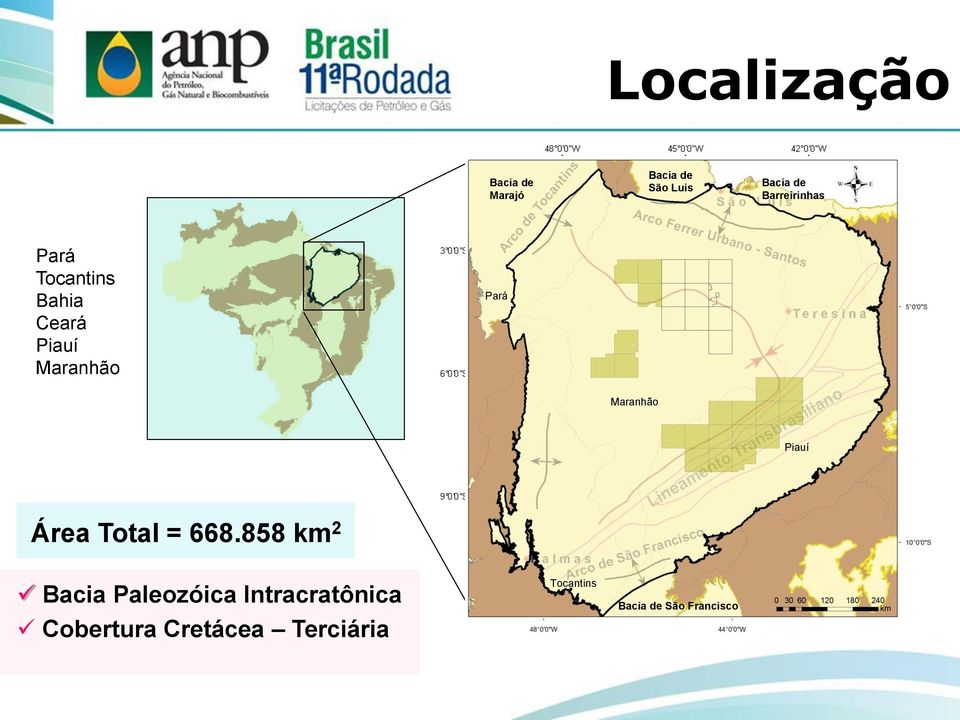 Maranhão Piauí Área Total = 668.