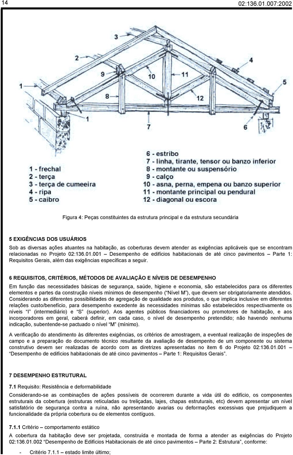 exigências aplicáveis que se encontram relacionadas no Projeto 02:136.01.