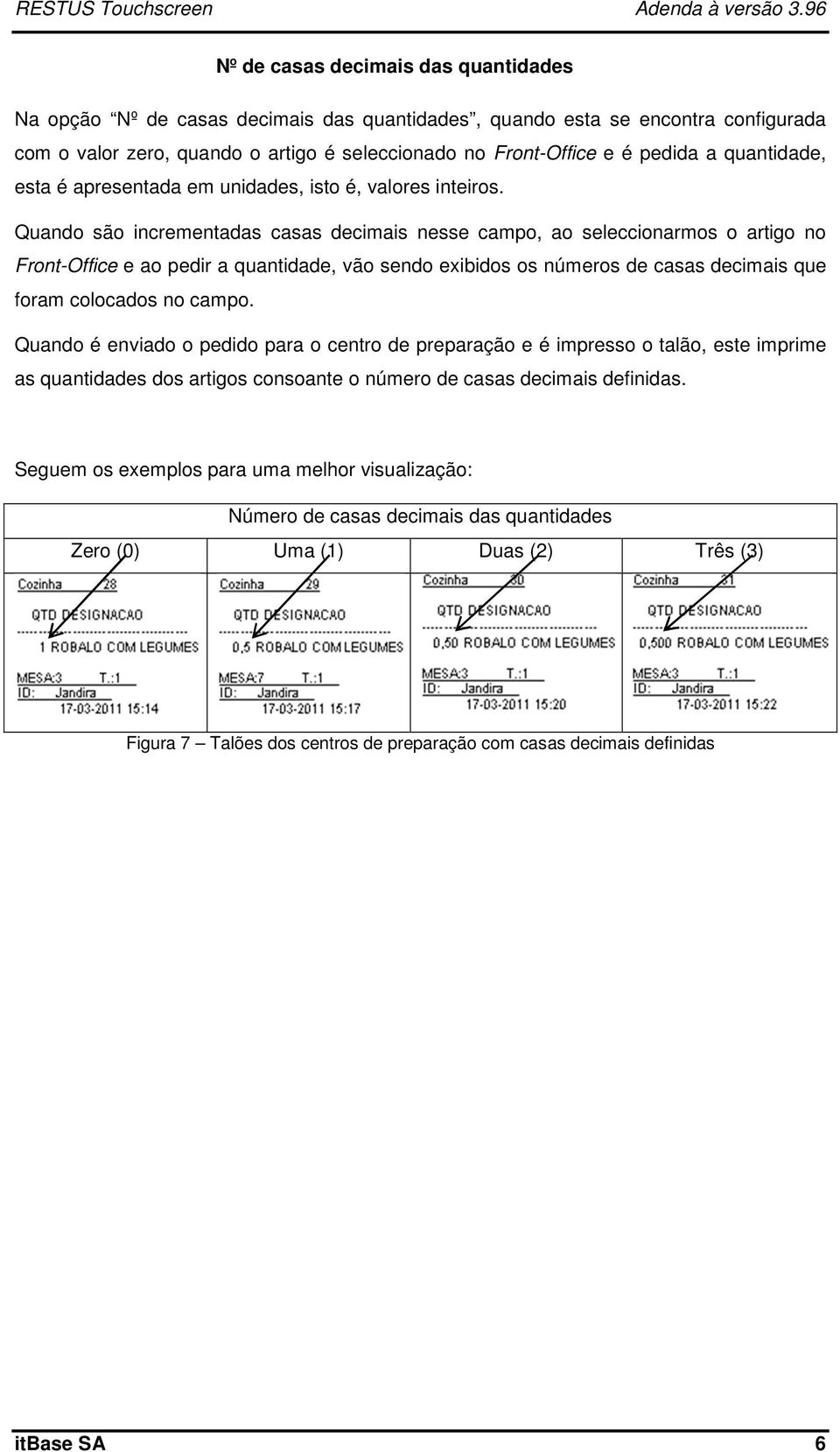 Quando são incrementadas casas decimais nesse campo, ao seleccionarmos o artigo no Front-Office e ao pedir a quantidade, vão sendo exibidos os números de casas decimais que foram colocados no campo.