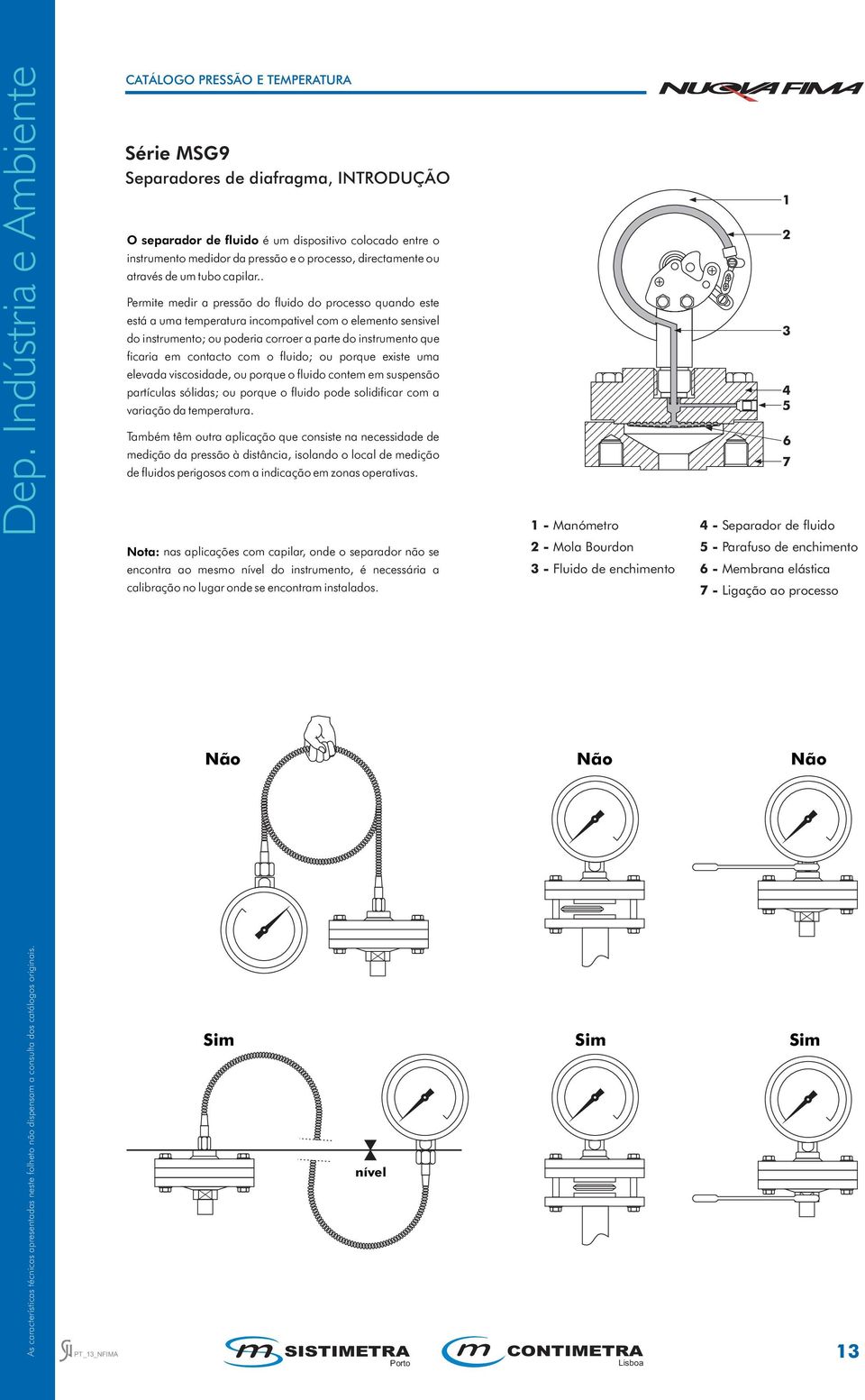 contacto com o fluido; ou porque existe uma elevada viscosidade, ou porque o fluido contem em suspensão partículas sólidas; ou porque o fluido pode solidificar com a variação da temperatura.