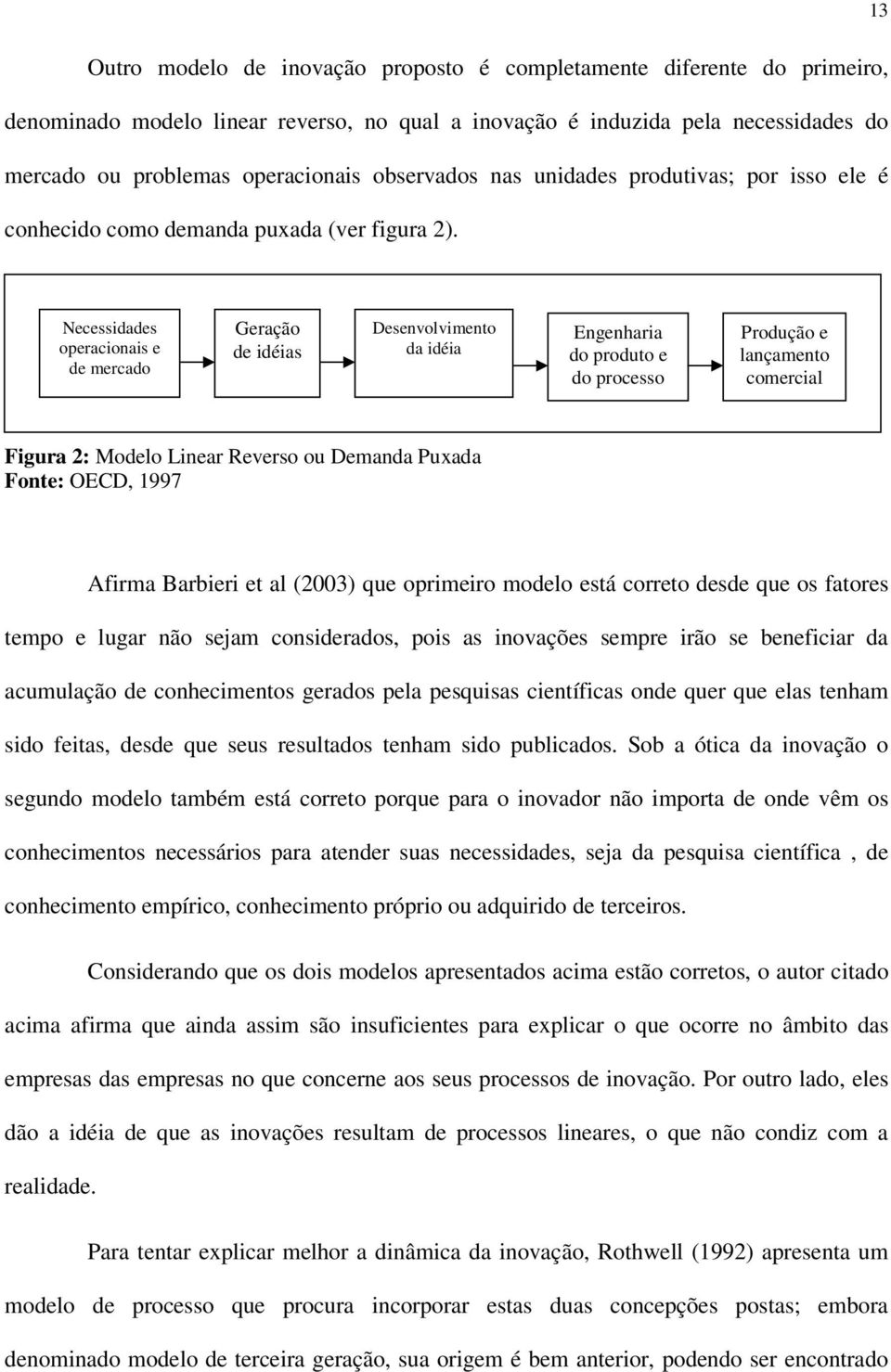 Necessidades operacionais e de mercado Geração de idéias Desenvolvimento da idéia Engenharia do produto e do processo Produção e lançamento comercial Figura 2: Modelo Linear Reverso ou Demanda Puxada