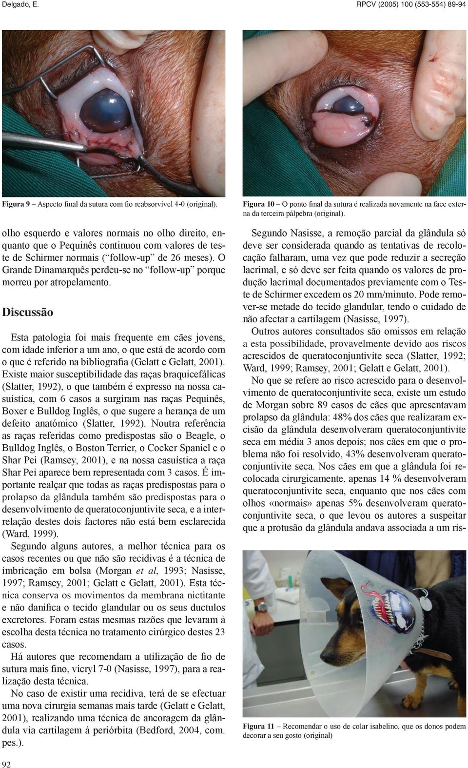 quando as tentativas de recolo- Segundo Nasisse, a remoção parcial da glândula só Figura te de Schirmer normais ( follow-up de 26 meses).