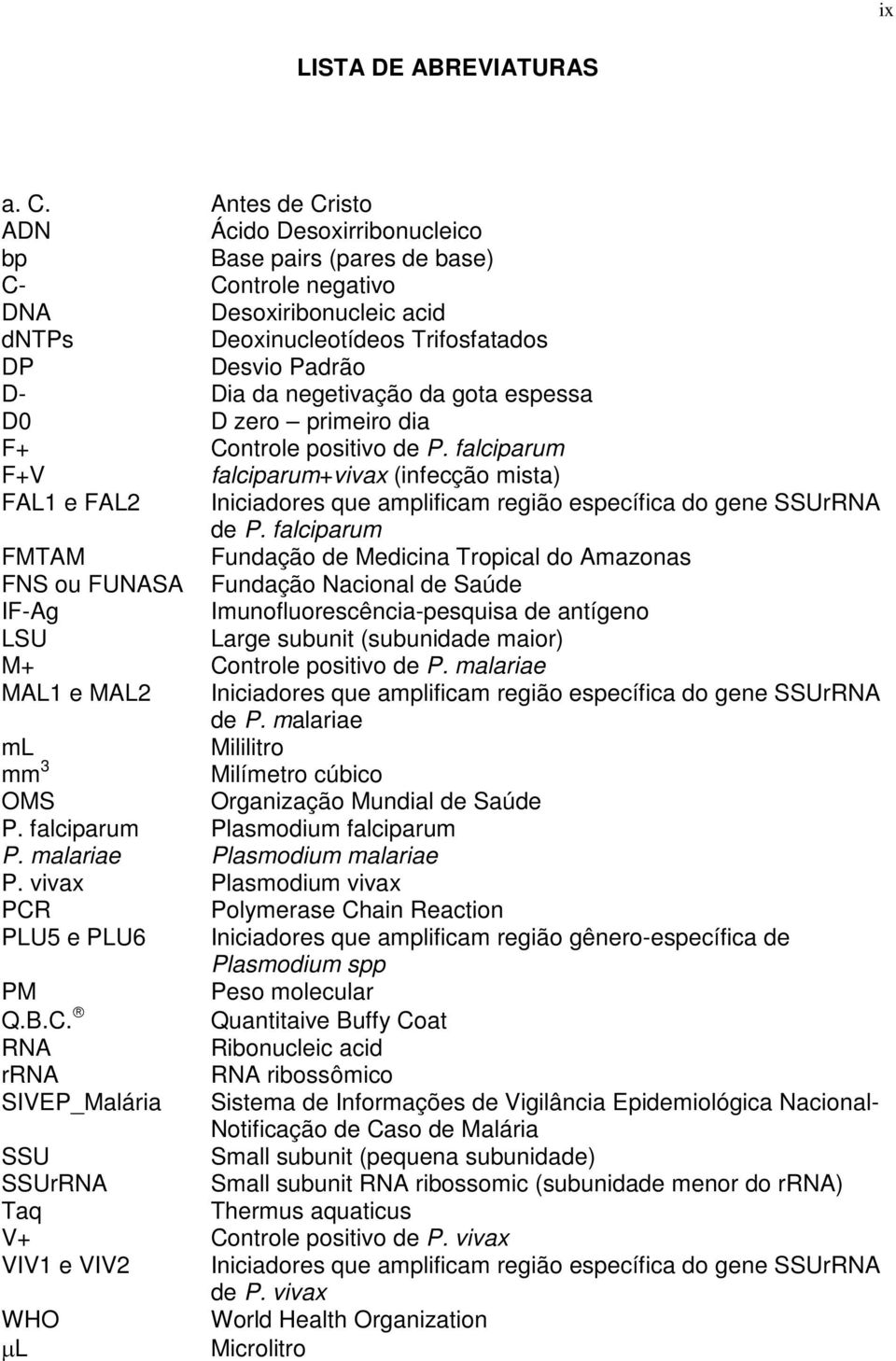 negetivação da gota espessa D0 D zero primeiro dia F+ Controle positivo de P.