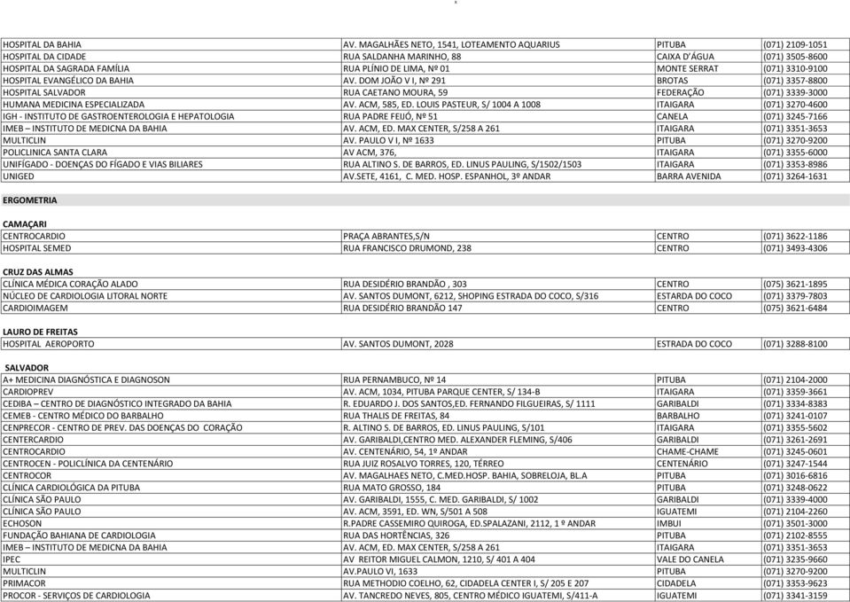 HUMANA MEDICINA ESPECIALIZADA AV. ACM, 585, ED.